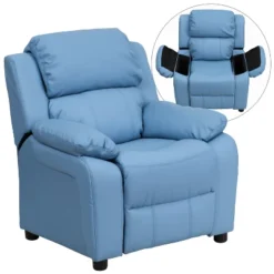 Emma And Oliver Deluxe Padded Contemporary Kids Recliner With Storage Arms 35 Emma And Oliver Deluxe Padded Contemporary Kids Recliner With Storage Arms -Roommates Store GUEST 9a1a9969 c74b 49af bed0 63829ebf2435