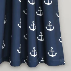52"x63" Anchor Room Darkening Window Curtain Panels Navy - Lush Décor -Roommates Store GUEST 9acbed53 8e4d 4793 bb61 1f4801a8b755