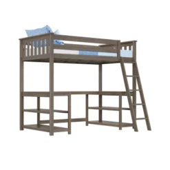 Max & Lily Twin-Size High Loft Bed With Wraparound Desk & Shelves -Roommates Store GUEST 9b45a0f8 714d 4b2a 9e4f a57128c795bb