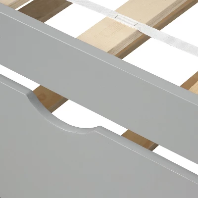 Twin Over Twin Wood Bunk Bed With Safety Rail And Movable Trundle-ModernLuxe 14 Twin Over Twin Wood Bunk Bed With Safety Rail And Movable Trundle-ModernLuxe - Image 12