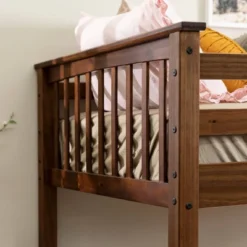 Twin Over Twin Transitional Cottage Solid Pine Bunk Bed Walnut - Saracina Home 11 Twin Over Twin Transitional Cottage Solid Pine Bunk Bed Walnut - Saracina Home -Roommates Store GUEST 9e6f1555 d064 4b28 afc0 d09b87b37a3e