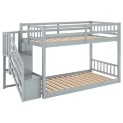 Twin Over Twin Bunk Bed With Storage Ladder - ModernLuxe 10 Twin Over Twin Bunk Bed With Storage Ladder - ModernLuxe -Roommates Store GUEST 9e9378a7 c404 46e3 a81b 5c53611f8bf5
