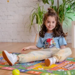 KC CUBS | Looney Tunes Boy & Girl Kids Hopscotch Number Counting Educational Learning & Game Play Nursery Bedroom Classroom Rug Carpet, 2' 7" X 6' 0" -Roommates Store GUEST 9f0e5186 bc63 47cf 9417 417307370951