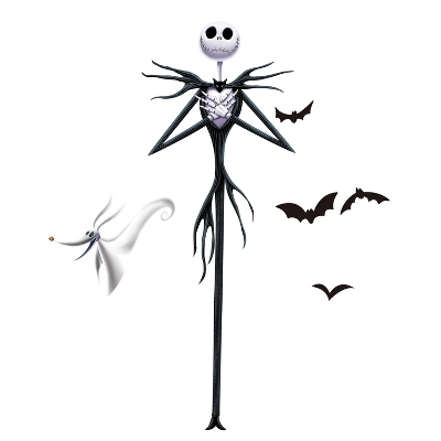 The Nightmare Before Christmas Jack Peel And Stick Giant Wall Decal Black - RoomMates 3 The Nightmare Before Christmas Jack Peel And Stick Giant Wall Decal Black - RoomMates