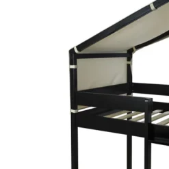 Wood Twin Over Twin Bunk Bed With Tent-ModernLuxe 18 Wood Twin Over Twin Bunk Bed With Tent-ModernLuxe -Roommates Store GUEST a1e70e25 420f 426a bef0 b8ac0a893905