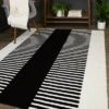 Mathilde Stripe Kids' Area Rug Black - Balta Rugs -Roommates Store GUEST a57b4293 4200 411c addf a2bc854ff6b8