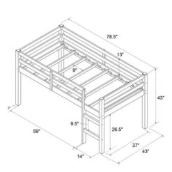 Twin Ashanti Wood Loft Bed - Room & Joy -Roommates Store GUEST a5da26a1 0de3 47ac 801f 7ccf1a51d73a