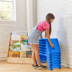 ECR4Kids Linking Stools, Children's Stackable Seat, Portable Floor Table, 4-Piece -Roommates Store GUEST a61e600e a5e5 4376 b4b1 2855e65b82f4