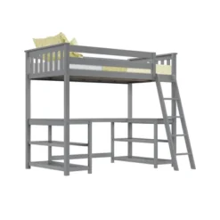 Max & Lily Twin-Size High Loft Bed With Wraparound Desk & Shelves -Roommates Store GUEST a7bb3138 79e6 4e7f adb7 283a57b8f59a