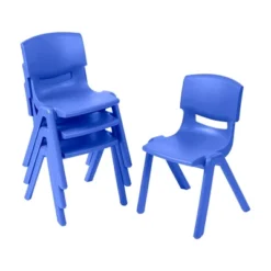 ECR4Kids Plastic School Stack Chair For Indoors And Outdoors, 14in Seat Height, 4-Pack -Roommates Store GUEST a815ea32 116f 4118 8028 6f96403a6ecd