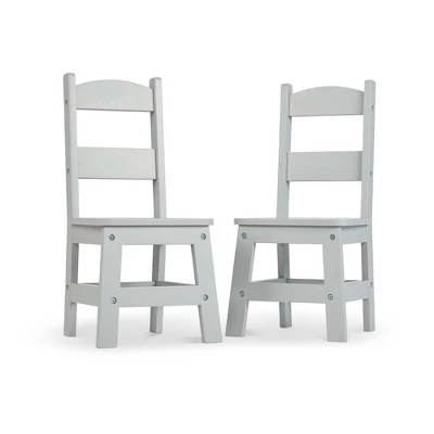 Melissa & Doug Wooden Chair Pair - Gray 9 Melissa & Doug Wooden Chair Pair - Gray - Image 7