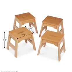 Melissa & Doug Wooden Stools - Set Of 4 - Natural -Roommates Store GUEST a8de6993 7ba9 4be4 b735 7d7d39e1e824