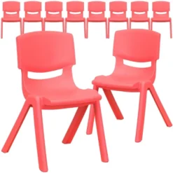Flash Furniture 10 Pack Plastic Stackable School Chair With 12" Seat Height -Roommates Store GUEST ac9bc333 42ed 4611 9c3c 02d70bf5042d
