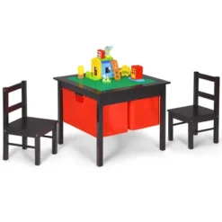 Costway 2-in-1 Kids Activity Table & 2 Chairs Set W/Storage Building Block Table 22 Costway 2-in-1 Kids Activity Table & 2 Chairs Set W/Storage Building Block Table -Roommates Store GUEST acb60129 586a 4f17 8060 0711ae44014b