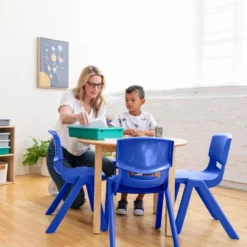 ECR4Kids Plastic School Stack Chair For Indoors And Outdoors, 14in Seat Height, 4-Pack -Roommates Store GUEST adbf6e18 851e 41b4 9159 c677d0ee70ad