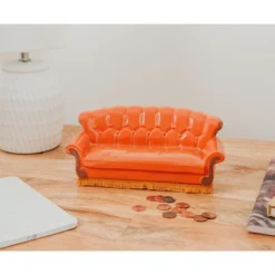 Silver Buffalo Friends Central Perk Orange Couch Figural Coin Bank Storage | Toynk Exclusive -Roommates Store GUEST af4e1f8e ba27 47dc ab12 8c0ed401caff