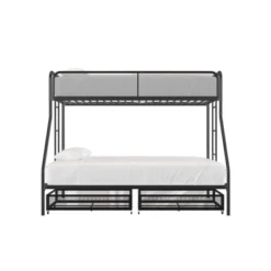 Twin Over Full Jeremy Bunk Bed With Storage Drawers Black - Room & Joy -Roommates Store GUEST b2ebd7ee 3d8a 4db3 9f38 18a6f276a81a