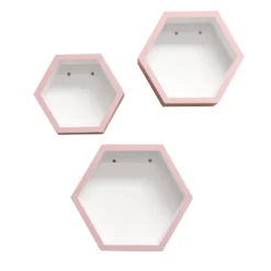 8" X 10" X 12" Set Of 3 Hexagon Shelves For Kids' Room - InPlace -Roommates Store GUEST b3c7f52a aeb1 4bdf 9187 13737494e51d