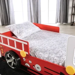 Twin Kamphora Fire Truck Engine Youth Bed - Red - MiBasics -Roommates Store GUEST b4322d0a 0a87 4ac1 bfc8 55de87c5952f