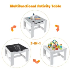 Costway Kids Table Chairs Set With Storage Boxes Blackboard Whiteboard Drawing GreyNature 17 Costway Kids Table Chairs Set With Storage Boxes Blackboard Whiteboard Drawing GreyNature -Roommates Store GUEST b5538307 d289 432b 979e 1eff09a62cb2