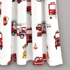 52"x84" Make A Wish Fire Truck Window Curtain Panels Set - Lush Décor -Roommates Store GUEST b62442fa d065 4c82 b687 f352c8f9137e