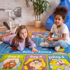 KC CUBS | Looney Tunes Boy & Girl Kids ABC Alphabet, Seasons, Months & Days Educational Learning & Play Nursery Classroom Rug Carpet -Roommates Store GUEST b6c1d6be af26 416b a9ec fea777e44911