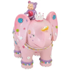 Northlight 5.75" Children's Pink Elephant With Monkey Coin Bank -Roommates Store GUEST b9798a94 b0b3 493b 8544 f157af7e9328