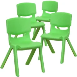 Flash Furniture 4 Pack Plastic Stackable School Chair With 12'' Seat Height -Roommates Store GUEST b9ab7c64 36fb 459d aaa7 6636f73a2cf4