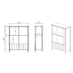 Melbourne Bookcase White - Powell -Roommates Store GUEST b9c3fcf8 82da 48a6 838d 2119cc0a3b8f