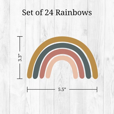 Neutral Rainbows Wall Decor - Decalcomania 3 Neutral Rainbows Wall Decor - Decalcomania