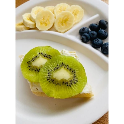 Red Rover 9" 4pk Bamboo Kids' Divided Plates Blue/Green/Purple 4 Red Rover 9" 4pk Bamboo Kids' Divided Plates Blue/Green/Purple - Image 2