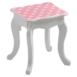 Polka Dot Fashion Prints Vanity Table & Stool Set Pink - Teamson Kids -Roommates Store GUEST bec6bb26 3e7f 4cf6 926c 5346cfb0e3a8