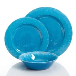 Gibson Studio California Mauna 12 Piece Assorted Crackle Decal Melamine Dinnerware Set -Roommates Store GUEST bed775b4 7689 40e9 a700 d39c67daf457