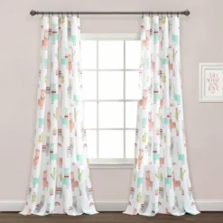 52"x84" Make A Wish Southwest Llama Cactus Window Curtain Panels Set - Lush Décor 13 52"x84" Make A Wish Southwest Llama Cactus Window Curtain Panels Set - Lush Décor -Roommates Store GUEST bf261af1 1de5 4ade a85f 986f82e9ced5
