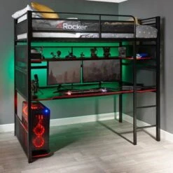 Gaming Bunk Bed Black/Red - X Rocker 15 Gaming Bunk Bed Black/Red - X Rocker -Roommates Store GUEST bfdf35cc 89b9 488a bb8d 496b60f6f375