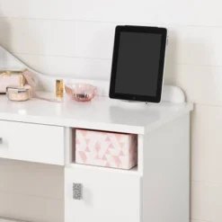 Tiara Makeup Desk Pure White - South Shore -Roommates Store GUEST c1981a5b 7efb 4c37 aff9 f26f2d39460e