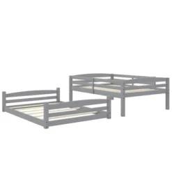 Full Over Full Alaina Floor Wood Bunk Bed - Room & Joy -Roommates Store GUEST c24be05e f164 485e 808a c4d07721356f