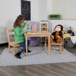 Emma And Oliver Kids 3 Piece Solid Hardwood Table And Chair Set For Playroom, Kitchen 26 Emma And Oliver Kids 3 Piece Solid Hardwood Table And Chair Set For Playroom, Kitchen -Roommates Store GUEST c332eb87 9596 4c06 bec1 c0d07457e3a8