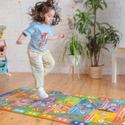 KC CUBS | Looney Tunes Boy & Girl Kids Hopscotch Number Counting Educational Learning & Game Play Nursery Bedroom Classroom Rug Carpet, 2' 7" X 6' 0" -Roommates Store GUEST c37a27fe 2621 4a00 b87a 199c39513ccb