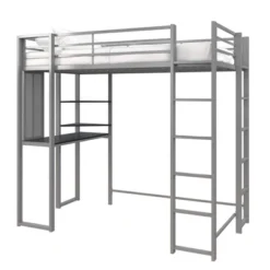 Twin Adele Loft Bed With Desk Silver - Room & Joy -Roommates Store GUEST c4512612 89b9 4ee6 9390 20a04a32c759