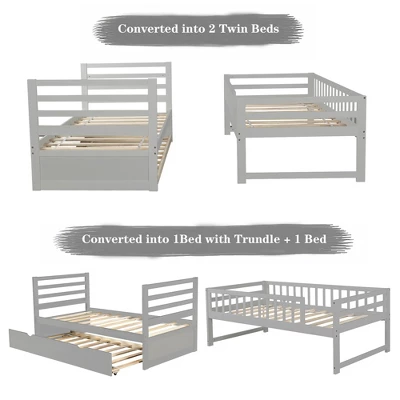 Twin Over Twin Wood Bunk Bed With Safety Rail And Movable Trundle-ModernLuxe 12 Twin Over Twin Wood Bunk Bed With Safety Rail And Movable Trundle-ModernLuxe - Image 10