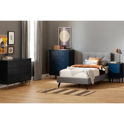 Dylane 2-Drawer Nightstand Navy - South Shore 4 Dylane 2-Drawer Nightstand Navy - South Shore - Image 2
