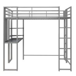 Twin Adele Loft Bed With Desk Silver - Room & Joy -Roommates Store GUEST c8e856c7 ec30 4b23 af8a fb207b083c23
