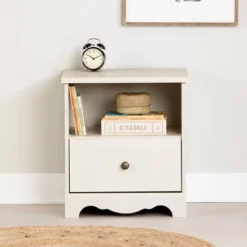 Lyara 1 Drawer Nightstand White Wash - South Shore -Roommates Store GUEST c8f7deac 05eb 45c3 bc18 66a7d931ee1a