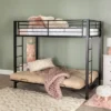 Twin Over Futon Analise Metal Bunk Bed Black - Saracina Home 1 Twin Over Futon Analise Metal Bunk Bed Black - Saracina Home -Roommates Store GUEST ce53ae88 2cfa 4b85 ac98 cdf52cde3596