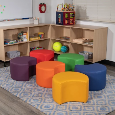 Flash Furniture Soft Seating Flexible Moon For Classrooms And Daycares - 12" Seat Height 5 Flash Furniture Soft Seating Flexible Moon For Classrooms And Daycares - 12" Seat Height - Image 3