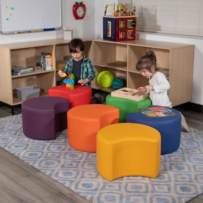 Flash Furniture Soft Seating Flexible Moon For Classrooms And Daycares - 12" Seat Height 6 Flash Furniture Soft Seating Flexible Moon For Classrooms And Daycares - 12" Seat Height - Image 4