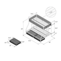 Twin Over Full Jeremy Bunk Bed With Storage Drawers Black - Room & Joy -Roommates Store GUEST cfcdd574 4234 4365 ba39 22ad00b68b7b