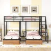 Full Over Twin-Twin Triple Bunk Bed With Drawers And Staircase - ModernLuxe -Roommates Store GUEST d2ed5c9e 32a4 4f96 bcd4 f108ddee8786