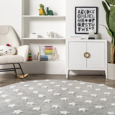 NuLOOm Raised Stars Kids Machine Washable Area Rug 9 NuLOOm Raised Stars Kids Machine Washable Area Rug - Image 7